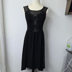 Divided By H&M Sheer Floral Cutout High Low Sleeveless Dress